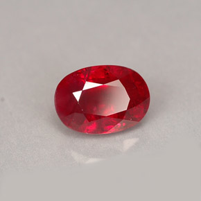 1.62 ct Red Ruby Stone, Natural Ruby in Oval Facet Shape for Sale