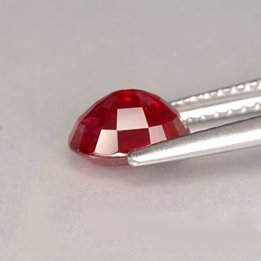 Ruby Gemstone in 7.5 x 5.3 mm Size for Sale, Ruby Stone in Red Color