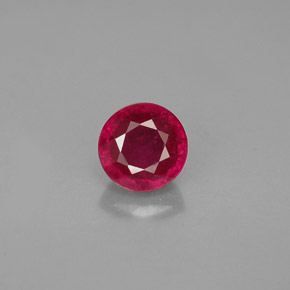 0.85 ct Red Ruby Gemstone, Ruby Gem in Round Facet Shape for Sale.