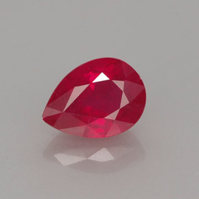 1.13 ct Red Ruby Gemstone, Ruby Gem in Pear Facet Shape for Sale.