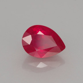 1.13 ct Red Ruby Stone, Natural Ruby in Pear Facet Shape for Sale