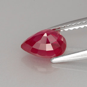 Ruby Gemstone in 7 x 5 mm (calibrated) Size for Sale, Ruby Stone in Pink Red Color