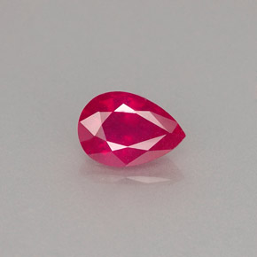 0.98 ct Red Ruby Gemstone, Ruby Gem in Pear Facet Shape for Sale.