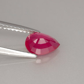 Ruby Gemstone in 7 x 5 mm (calibrated) Size for Sale, Ruby Stone in Pink Red Color