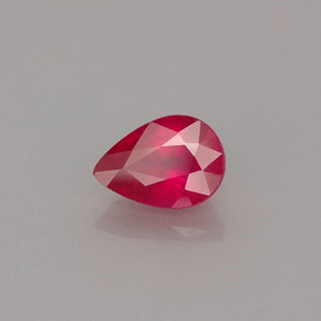 1.06 ct Red Ruby Stone, Natural Ruby in Pear Facet Shape for Sale