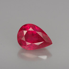 1.04 ct Red Ruby Gemstone, Ruby Gem in Pear Facet Shape for Sale.
