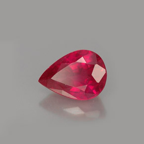 1.04 ct Red Ruby Stone, Natural Ruby in Pear Facet Shape for Sale
