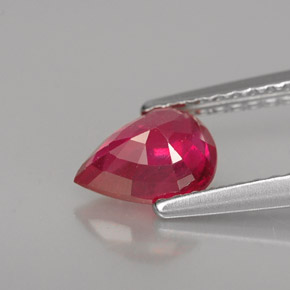 Ruby Gemstone in 7 x 5 mm (calibrated) Size for Sale, Ruby Stone in Pink Red Color