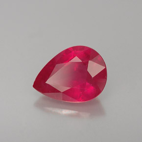 1.31 ct Red Ruby Stone, Natural Ruby in Pear Facet Shape for Sale