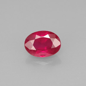 1.13 ct Red Ruby Gemstone, Ruby Gem in Oval Facet Shape for Sale.
