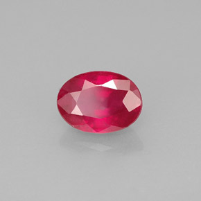 1.13 ct Red Ruby Stone, Natural Ruby in Oval Facet Shape for Sale