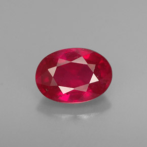 1.16 ct Red Ruby Gemstone, Ruby Gem in Oval Facet Shape for Sale.