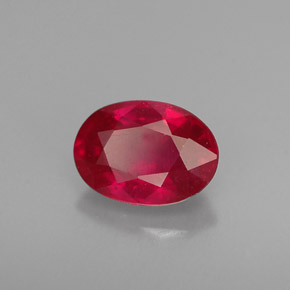 1.16 ct Red Ruby Stone, Natural Ruby in Oval Facet Shape for Sale