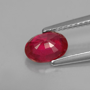 Ruby Gemstone in 7 x 5 mm (calibrated) Size for Sale, Ruby Stone in Pink Red Color