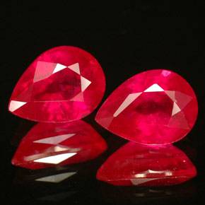 2.17 ct Red Ruby Gemstone, Ruby Gem in Pear Facet Shape for Sale.