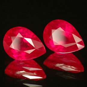 2.17 ct Red Ruby Stone, Natural Ruby in Pear Facet Shape for Sale