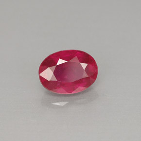 1.26 ct Red Ruby Stone, Natural Ruby in Oval Facet Shape for Sale