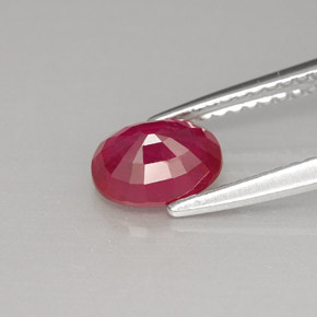 Ruby Gemstone in 7.1 x 5.2 mm Size for Sale, Ruby Stone in Pink Red Color