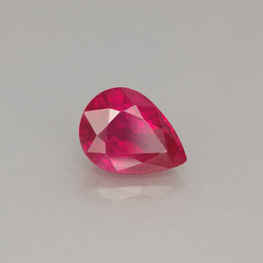 1.05 ct Red Ruby Stone, Natural Ruby in Pear Facet Shape for Sale