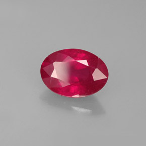 1.07 ct Red Ruby Stone, Natural Ruby in Oval Facet Shape for Sale