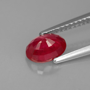 Ruby Gemstone in 7 x 5 mm (calibrated) Size for Sale, Ruby Stone in Pink Red Color