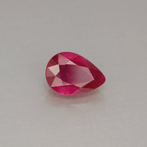 1.00 ct Red Ruby Stone, Natural Ruby in Pear Facet Shape for Sale