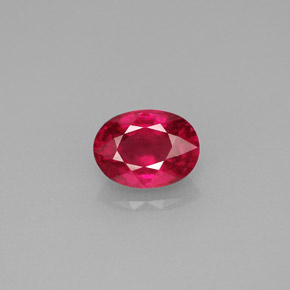 1.14 ct Red Ruby Gemstone, Ruby Gem in Oval Facet Shape for Sale.