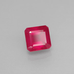 1.72 ct Red Ruby Stone, Natural Ruby in Octagon Facet Shape for Sale