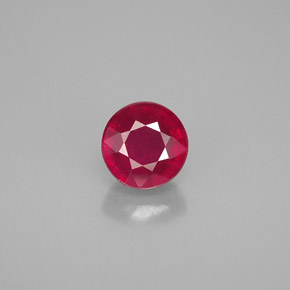 0.82 ct Red Ruby Gemstone, Ruby Gem in Round Facet Shape for Sale.