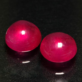 2.74 ct Red Ruby Gemstone, Ruby Gem in Round Cabochon Shape for Sale.