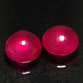 2.74 ct Red Ruby Stone, Natural Ruby in Round Cabochon Shape for Sale