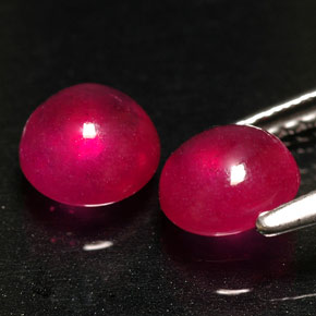 Ruby Gemstone in 6 mm (calibrated) Size for Sale, Ruby Stone in Pink Red Color