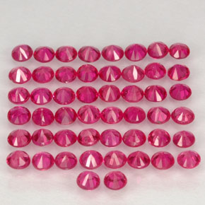 Ruby Gemstone in 1.8 mm Size for Sale, Ruby Stone in Pink Red Color