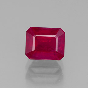 1.54 ct Red Ruby Gemstone, Ruby Gem in Octagon Facet Shape for Sale.