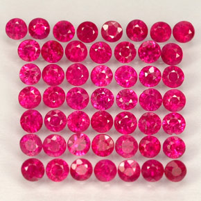 1.42 ct Red Ruby Gemstone, Ruby Gem in Diamond-Cut Shape for Sale.