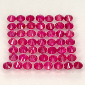 Ruby Gemstone in 1.8 mm Size for Sale, Ruby Stone in Pink Red Color