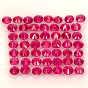 Ruby Gemstone in 1.8 mm Size for Sale, Ruby Stone in Pink Red Color