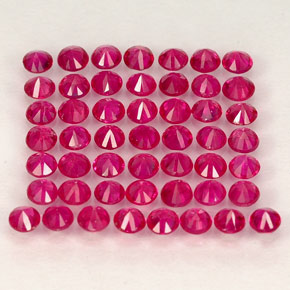 Ruby Gemstone in 1.8 mm Size for Sale, Ruby Stone in Pink Red Color