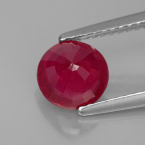 Ruby Gemstone in 7 mm (calibrated) Size for Sale, Ruby Stone in Pink Red Color