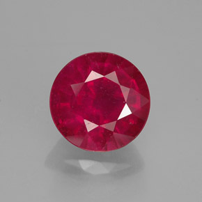 1.39 ct Red Ruby Gemstone, Ruby Gem in Round Facet Shape for Sale.