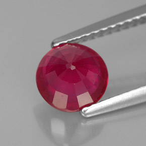 Ruby Gemstone in 6.5 mm (calibrated) Size for Sale, Ruby Stone in Pink Red Color