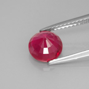 Ruby Gemstone in 7 mm (calibrated) Size for Sale, Ruby Stone in Pink Red Color