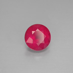 1.40 ct Red Ruby Stone, Natural Ruby in Round Facet Shape for Sale