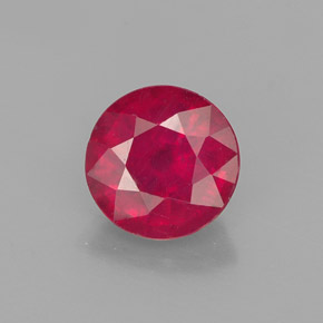 1.63 ct Red Ruby Gemstone, Ruby Gem in Round Facet Shape for Sale.