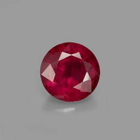 1.72 ct Red Ruby Gemstone, Ruby Gem in Round Facet Shape for Sale.