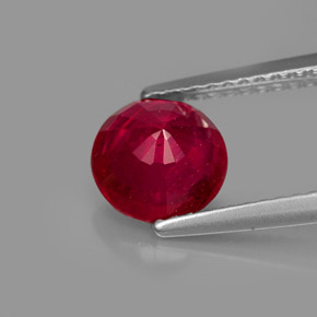 Ruby Gemstone in 7 mm (calibrated) Size for Sale, Ruby Stone in Pink Red Color