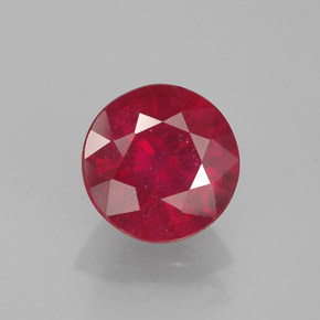 1.47 ct Red Ruby Gemstone, Ruby Gem in Round Facet Shape for Sale.