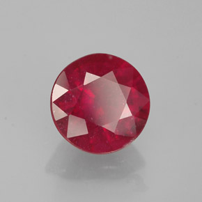 1.47 ct Red Ruby Stone, Natural Ruby in Round Facet Shape for Sale