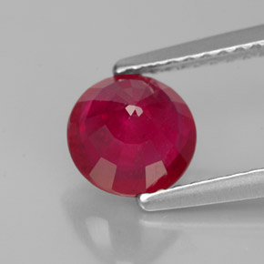 Ruby Gemstone in 6.5 mm (calibrated) Size for Sale, Ruby Stone in Pink Red Color