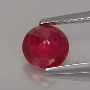 Ruby Gemstone in 6.5 mm (calibrated) Size for Sale, Ruby Stone in Pink Red Color